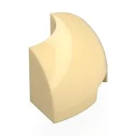 Brick Round Corner 2 x 2 x 1 / Tan