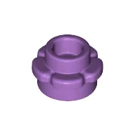 Plant, Flower, Plate Round 1 x 1 with 5 Petals / Medium Lavender