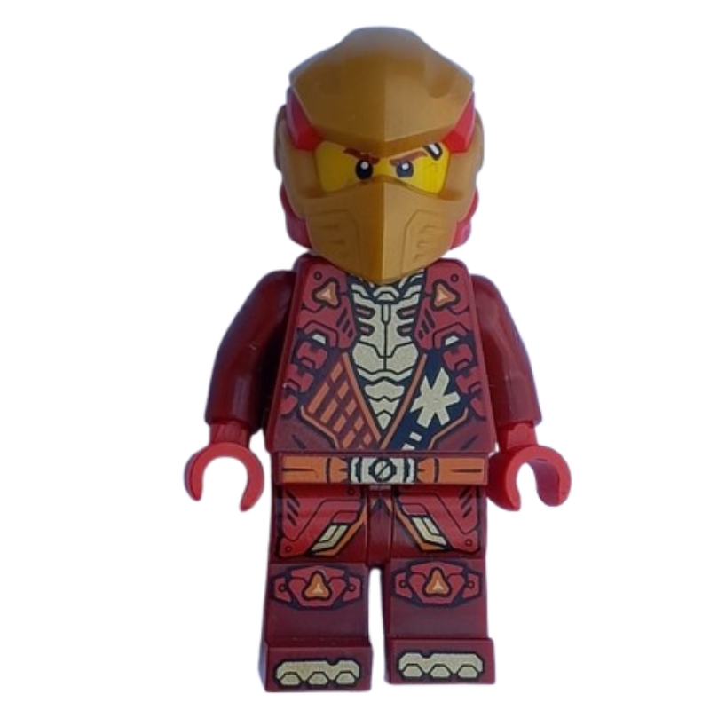 Lego Kai, Dark Red Suit, Gold Helmet