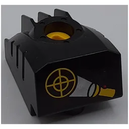 Duplo Toolo MyBot Engine Program Brick with Yellow Torch / Flashlight and Target Print / Black