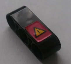 Technic, Liftarm Thick 1 x 3 with Danger Sign with Exclamation Mark Pattern (Sticker) - Set 8289