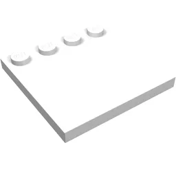 Plate Special 4 x 4, Studs on One Edge Plain] / White
