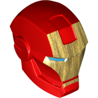 Lego Large Figure Head Iron Man Print / Red
