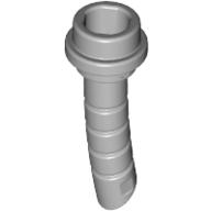 Lego Weapon Lightsaber Hilt Short Curved with Ridges / Light Bluish Gray