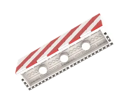 Upscaled striped 1x4 brick
