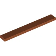 Tile 1 x 8 with Groove / Dark Orange