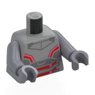 Lego Torso, Ultron Armor Paneling, Red/Metal Pink Markings print, Flat Silver Arms, Light Bluish Gray Hands / Light Bluish Gray