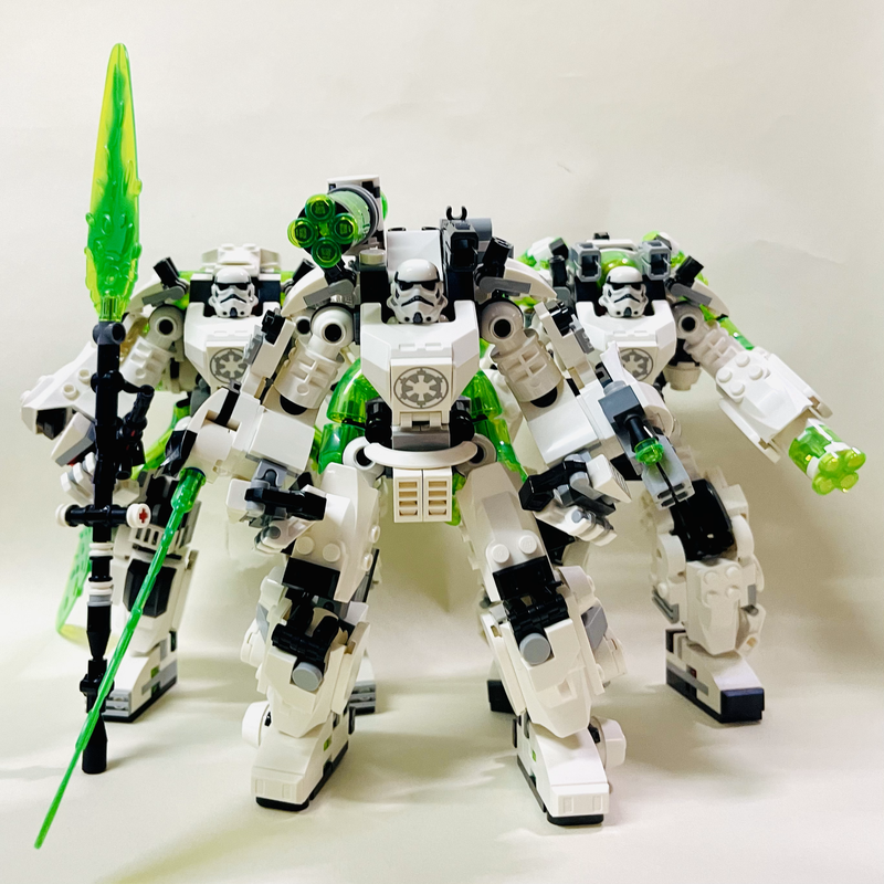 Lego All 3 Versions - Star-Wars Storm-trooper Power-up Suit 3x75370 + 3x71454