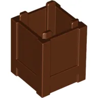Container Box 2 x 2 x 2 - Top Opening / Reddish Brown