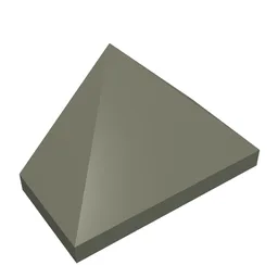 Brick Sloped 45° 2 x 1 Triple with Ovoid Bottom Pin / Dark Gray