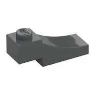 Brick Curved, 3 x 1 with 1/3 Inverted Cutout / Dark Bluish Gray