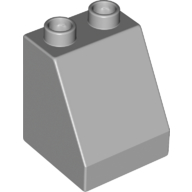 Lego Duplo Brick 2 x 2 x 2 Slope / Light Bluish Gray
