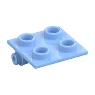 Hinge Brick 2 x 2 Top Plate Thin / Bright Light Blue
