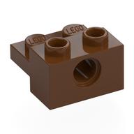 Lego Technic Brick Special 1 x 2 with Pin Hole and 1 x 2 Plate / Reddish Brown