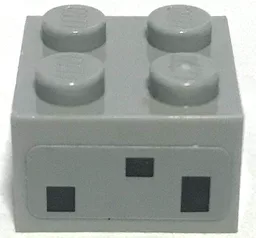 Brick 2 x 2 with 3 Black Rectangles Pattern (Sticker) - Set 75826