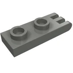 Hinge Plate 1 x 2 with 3 Fingers [Hollow Studs] / Dark Bluish Gray