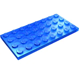Plate 4 x 8 / Trans-Dark Blue