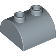 Lego Brick Curved 2 x 2, Two Top Studs / Sand Blue
