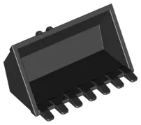 Construction Vehicle Bucket 3 x 6, 9 Hinge Teeth