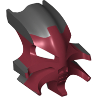 Lego Large Figure Mask Vultraz with Marbled Black Pattern / Dark Red