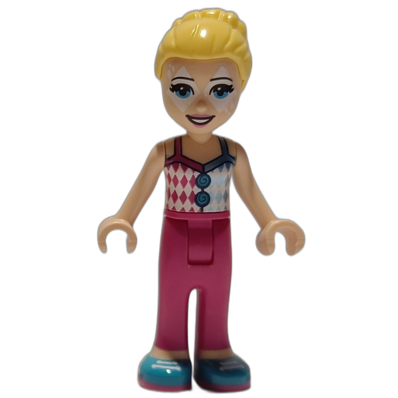 Lego Stephanie - Dark Pink/Silver Top, Dark Pink Pants, Face Paint