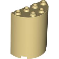 Lego Cylinder Half 2 x 4 x 4 / Tan