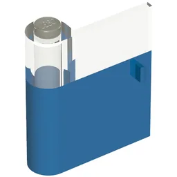 Door 1 x 3 x 3 Left with Window and Vertical Handle / Blue
