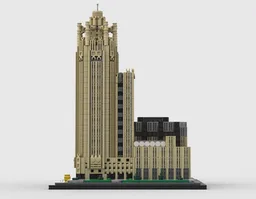 Chicago Tribune Tower Apartments, 1:550 Scale