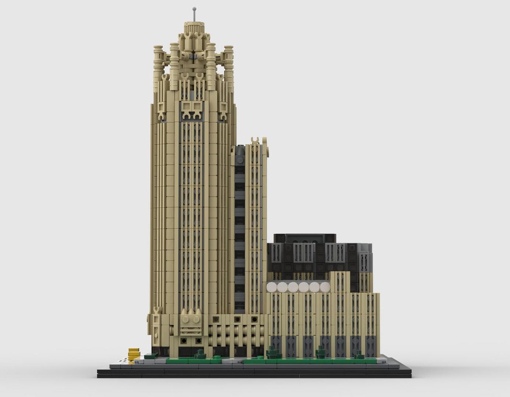 Lego Chicago Tribune Tower Apartments, 1:550 Scale