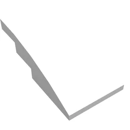 Brick Curved 4 x 2 No Studs / White