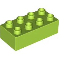 Duplo Brick 2 x 4 / Lime