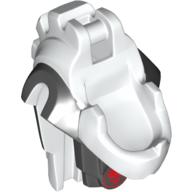 Lego Minifig Head Special, Skull with Bar, Lower Jaw with Ninjago Cracked Dark Red Skull Print / White