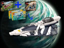 Plo Koon's Delta-7/ Delta-7B Aethersprite-class Starfighter 4-in-1 Build