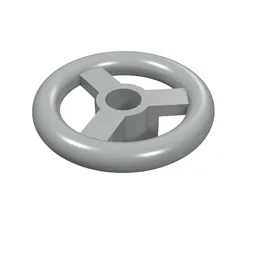 Steering Wheel Small, 2 x 2 / Light Gray