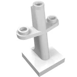 Boat, Mast 2 x 2 x 3 Inclined with Stud on Top and Two Sides / White