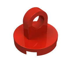 Tile Special Round 2 x 2 - Thin Lifting Ring / Red