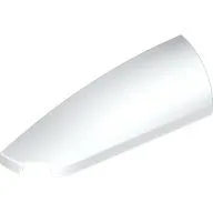 Brick Round, Curved Double 1 x 4 with Stud Notch Left / White