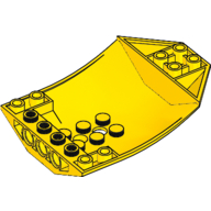 Lego Brick Wedged, Curved Inverted 8 x 6 x 2 Cockpit / Yellow