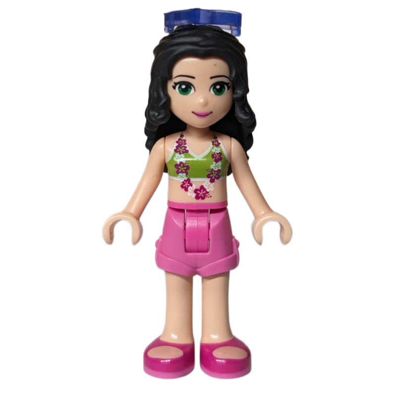 Lego Emma - Lime Bikini, Dark Pink Skirt