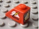 Lego Slope 45 2 x 1 with Fire Helmet & Hose on Both Sides and Light Pattern on Back (Stickers) - Set 8280