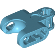 Lego Technic Axle Connector 2 x 3 with Ball Socket, Open Lower Axle Holes / Medium Azure