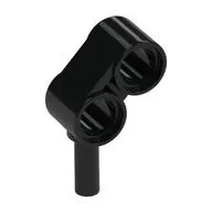 Technic Pin Connector Double with Bar [2 Holes] / Black