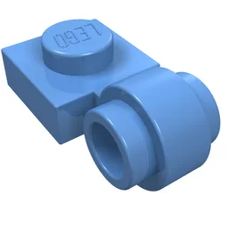 Plate Special 1 x 1 with Clip Light, Bar Hole [Thick Ring] / Medium Blue