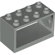 Lego String Reel 2 x 4 x 2 Holder With Open Studs / Light Gray
