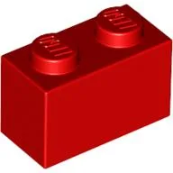 Brick 1 x 2 / Red