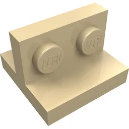 Bracket 2 x 2 with 1 x 2 Vertical Studs / Tan