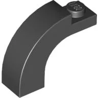 Brick Arch 1 x 3 x 2 Curved Top / Black