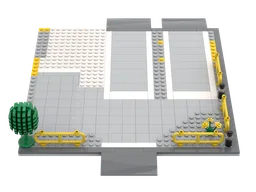 Plate (Right) for LEGO Set 6394 - Metro Park and Service Tower