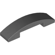 Brick Curved 4 x 1 Double, No Studs / Dark Bluish Gray