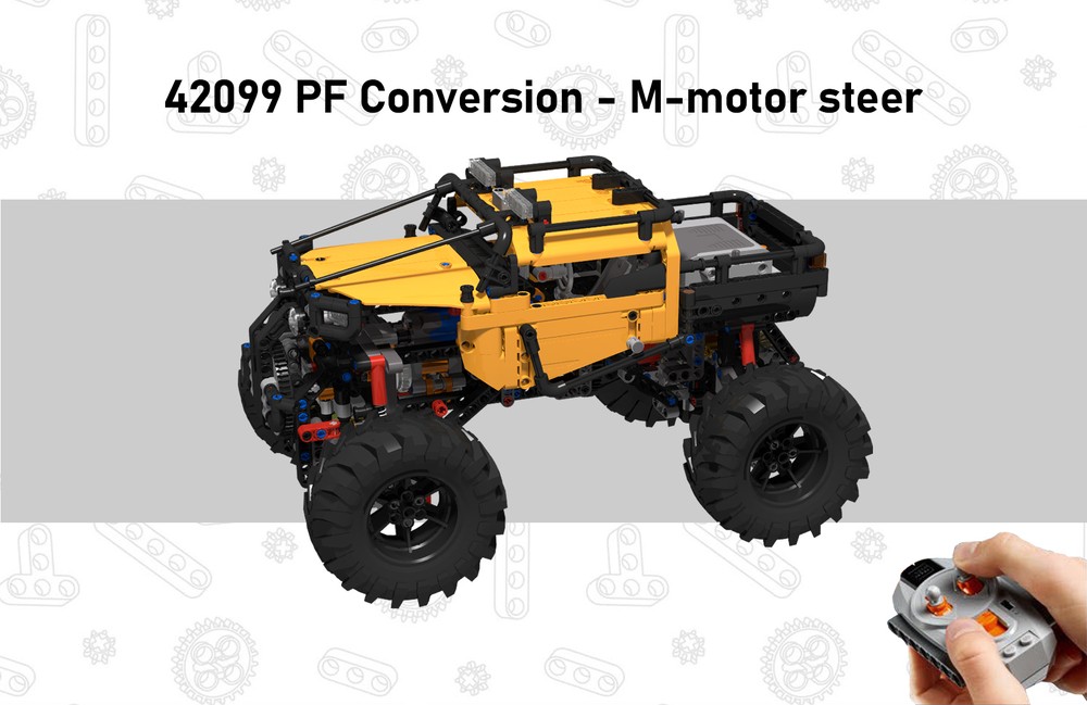 Lego 42099 PF Conversion (M-motor steer)